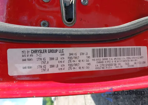 2011 Ram Ram 1500 Slt из США, поврежденный, VIN 1D7RV1GP4BS697980